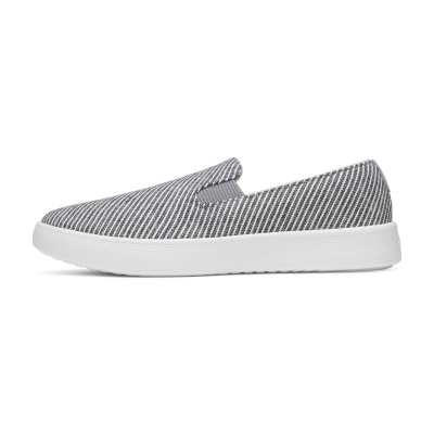 Women's Canvas Cruiser Slip On - Deep Navy Stripes (Blizzard Sole)